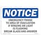 Signmission OSHA Notice, 3.5" Height, Emergency Phone To Area Of Evacuation If Sign, 5" X 3.5", Landscape OS-NS-D-35-L-11875 - alternate 1